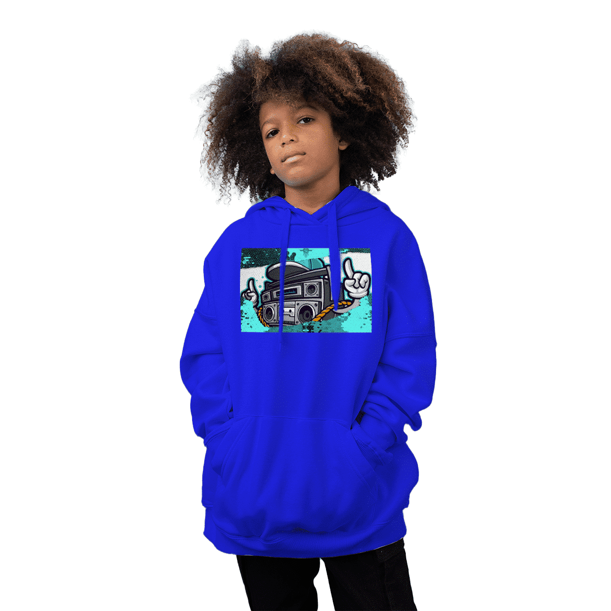 Kids Custom Sequin Hoodie Flip One Side Sequin Swag