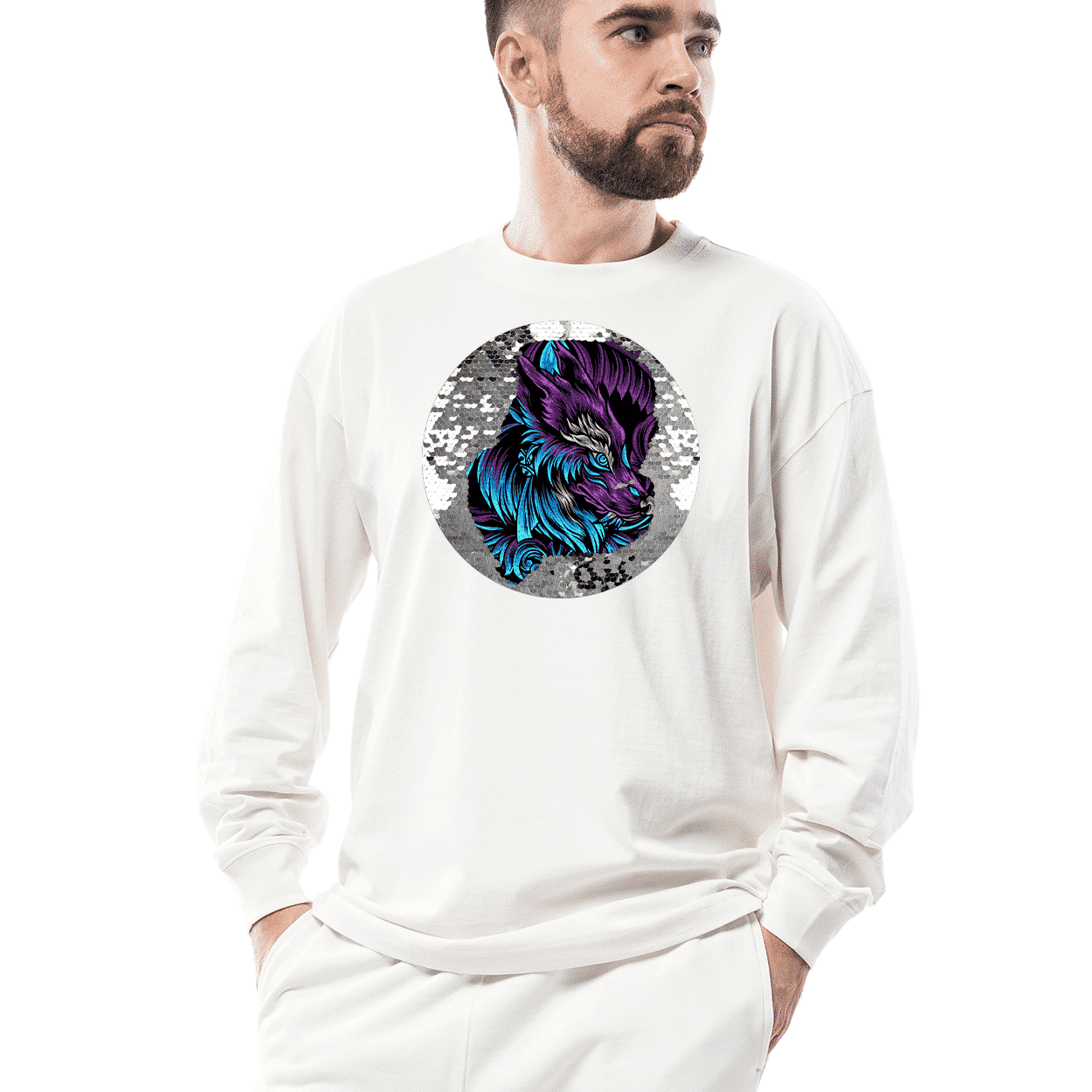 Sequin Sweatshirt for Adult - Single Sided Print